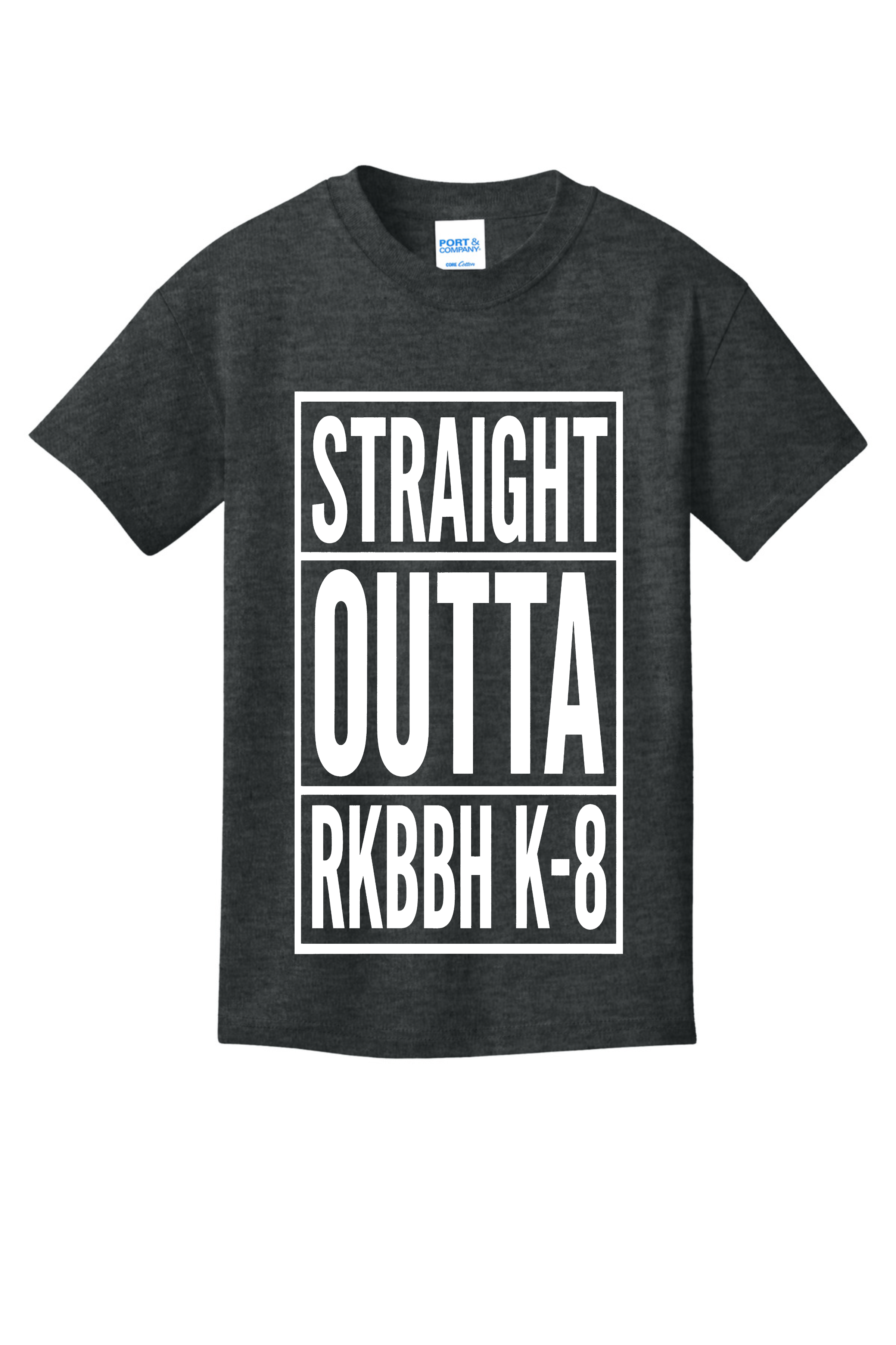 Ruth K. Broad Bay Harbor - STRAIGHT OUTTA RKBBH K-8 - Youth Core Cotton Tee